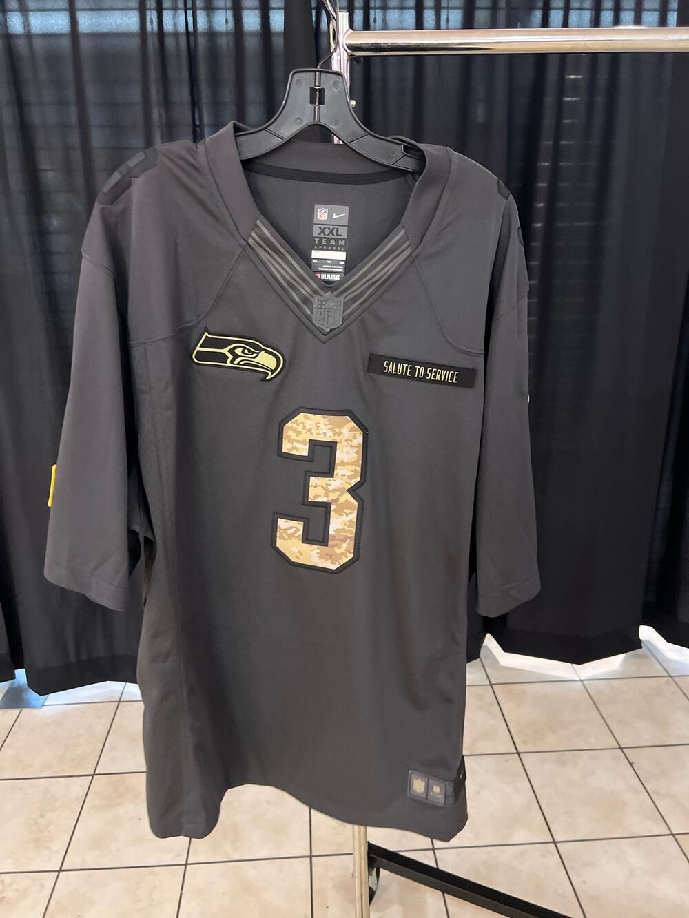 Seattle Seahawks Wilson #3 Jersey Salute to Service Sz XXL